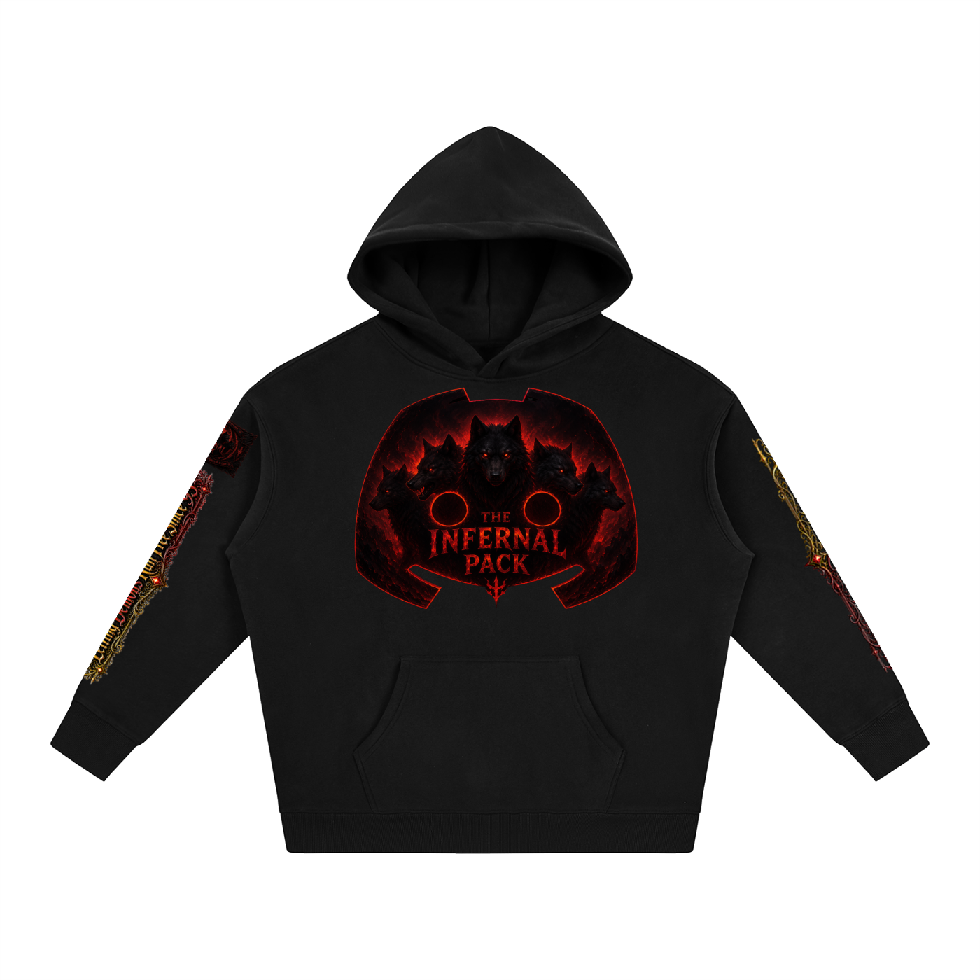 Oversize Demon Pup Ver. 2 - The Infernal Pack Fleeced Hoodie