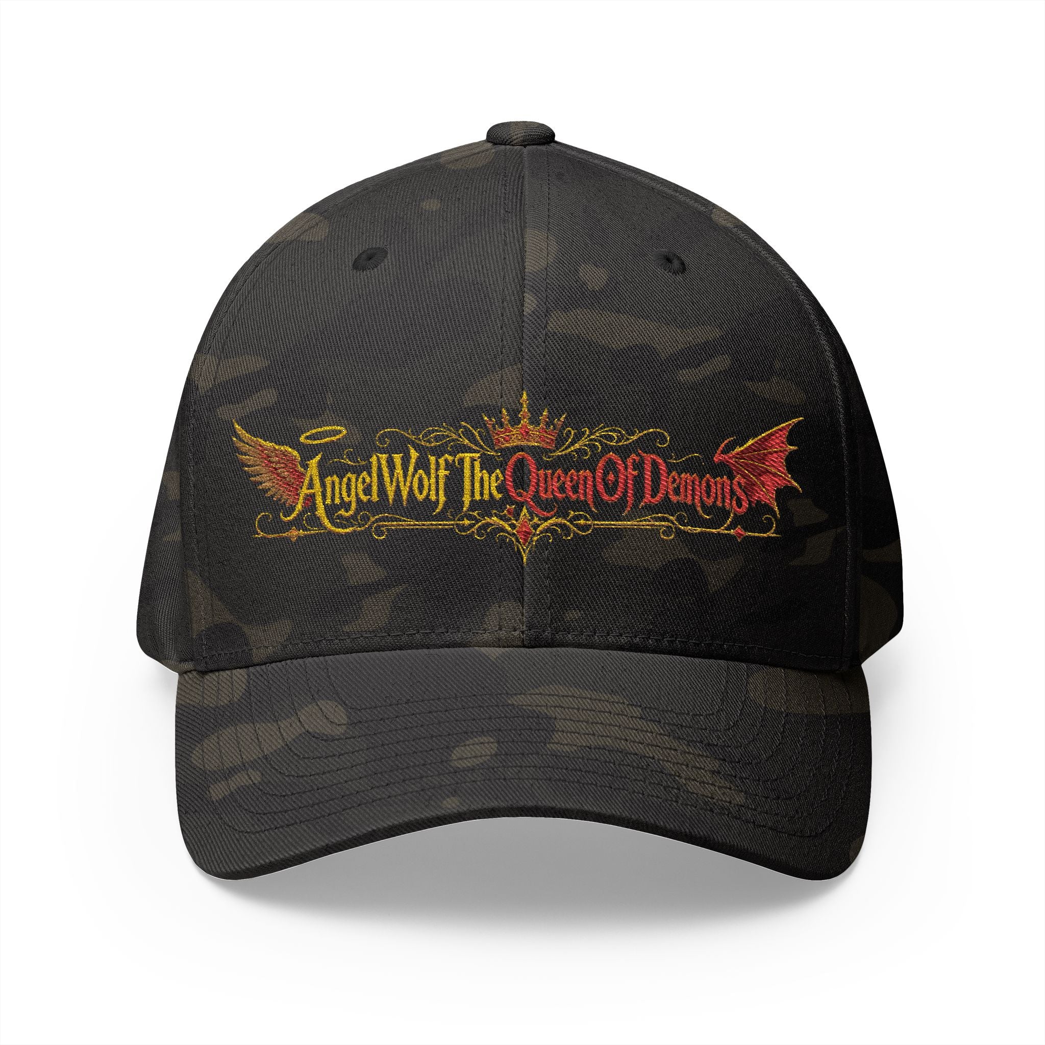 AngelWolf "The Queen Of Demons" Embroidered Flex Back Cap