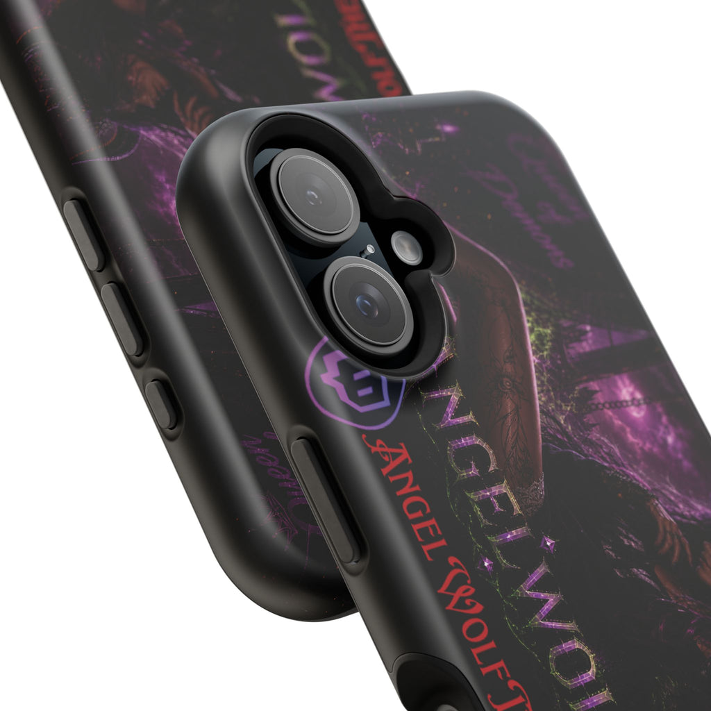 Phone Case — Dark Fantasy 'Angel Wolf' Magnetic Impact-Resistant Cover