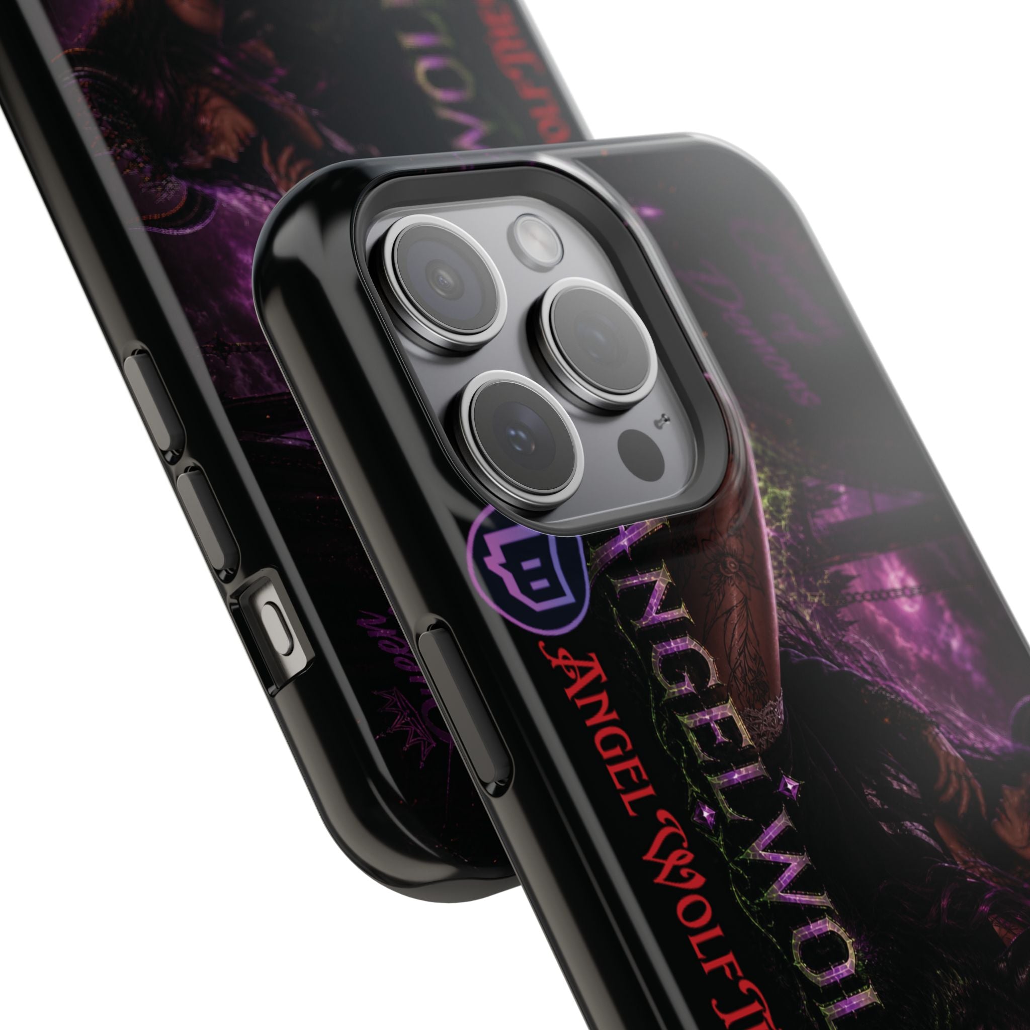 Phone Case — Dark Fantasy 'Angel Wolf' Magnetic Impact-Resistant Cover