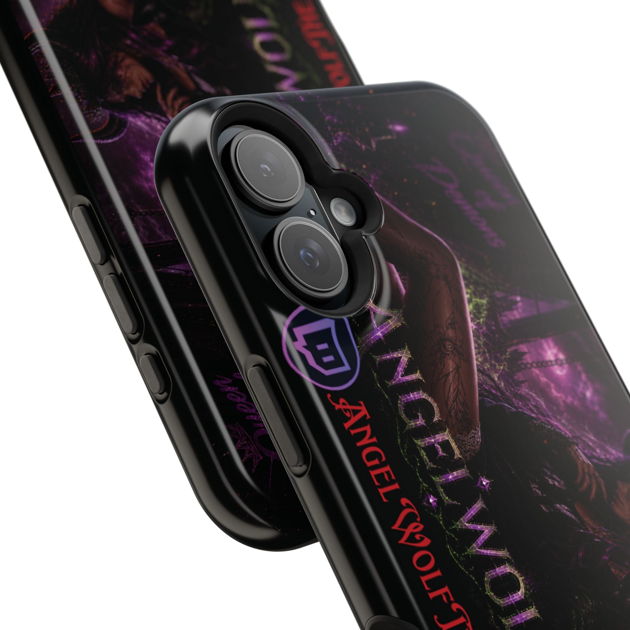 Phone Case — Dark Fantasy 'Angel Wolf' Magnetic Impact-Resistant Cover