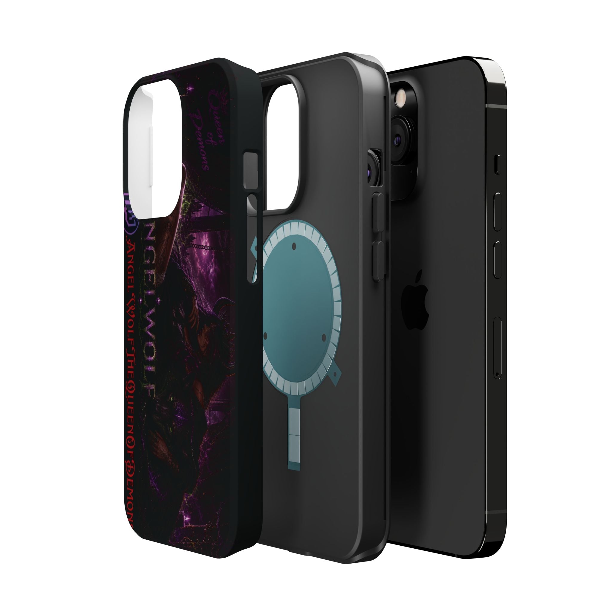 Phone Case — Dark Fantasy 'Angel Wolf' Magnetic Impact-Resistant Cover