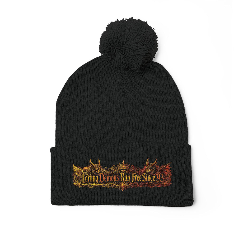 Letting Demons Run Free Pom-Pom Beanie