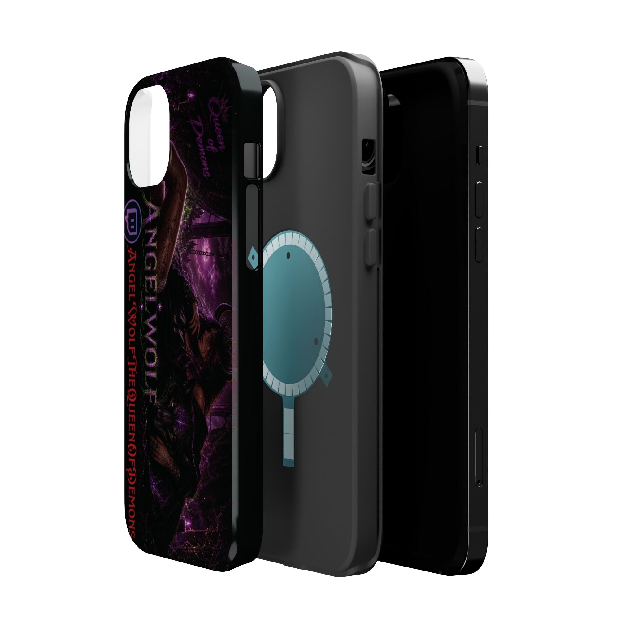 Phone Case — Dark Fantasy 'Angel Wolf' Magnetic Impact-Resistant Cover