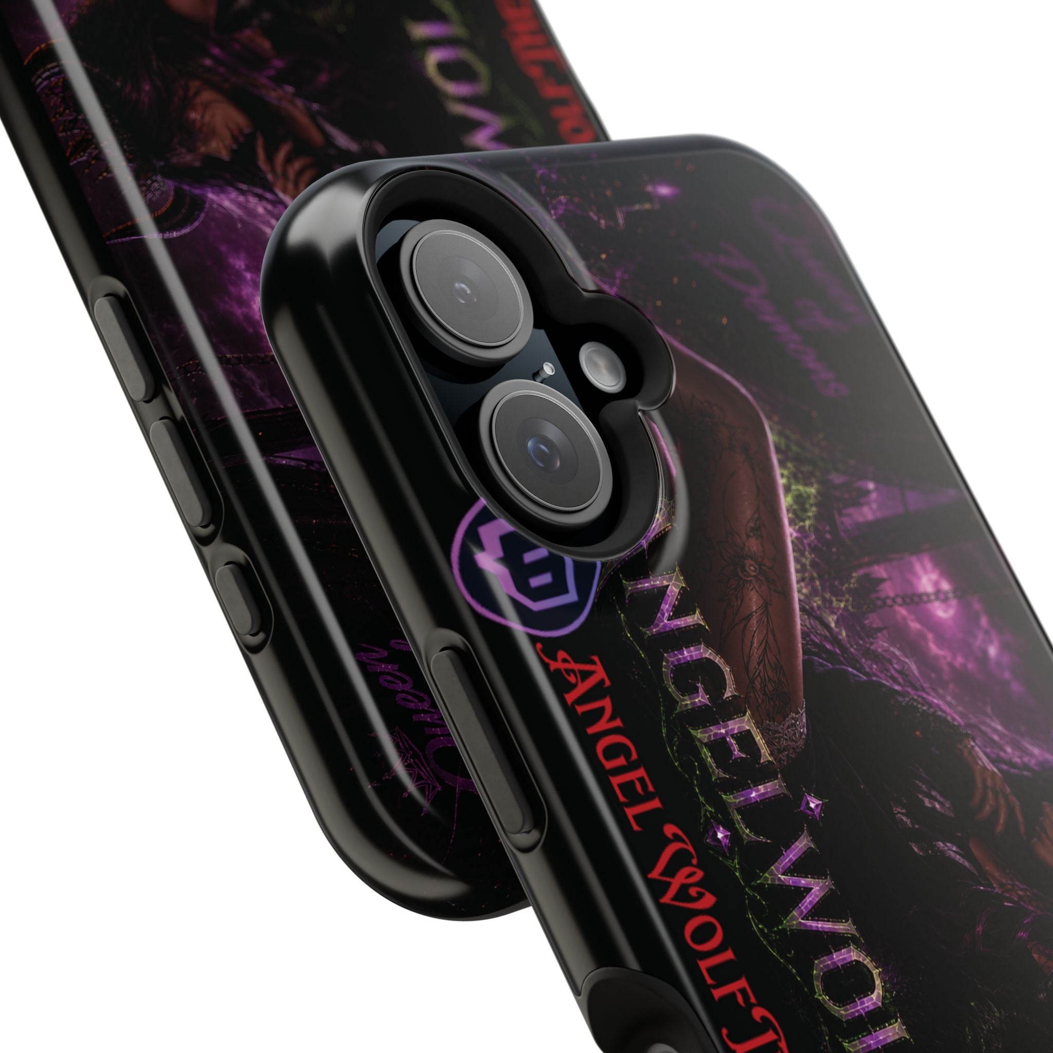 Phone Case — Dark Fantasy 'Angel Wolf' Magnetic Impact-Resistant Cover