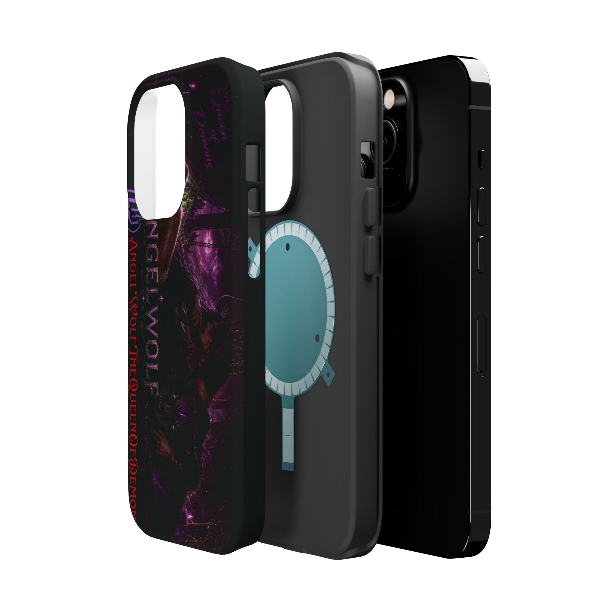 Phone Case — Dark Fantasy 'Angel Wolf' Magnetic Impact-Resistant Cover