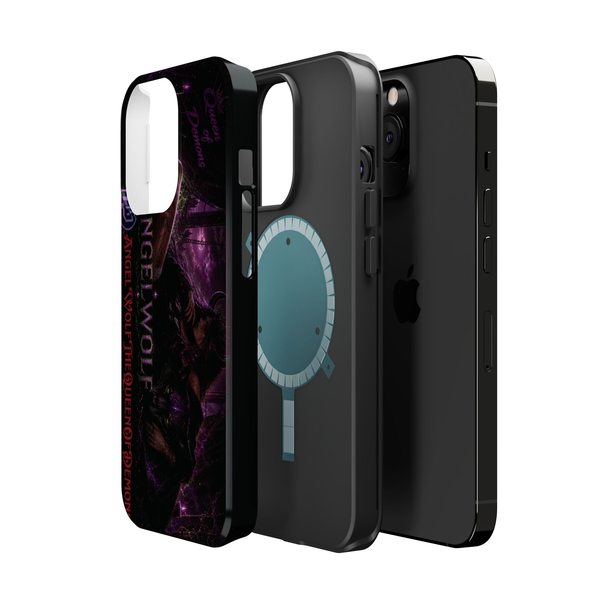 Phone Case — Dark Fantasy 'Angel Wolf' Magnetic Impact-Resistant Cover