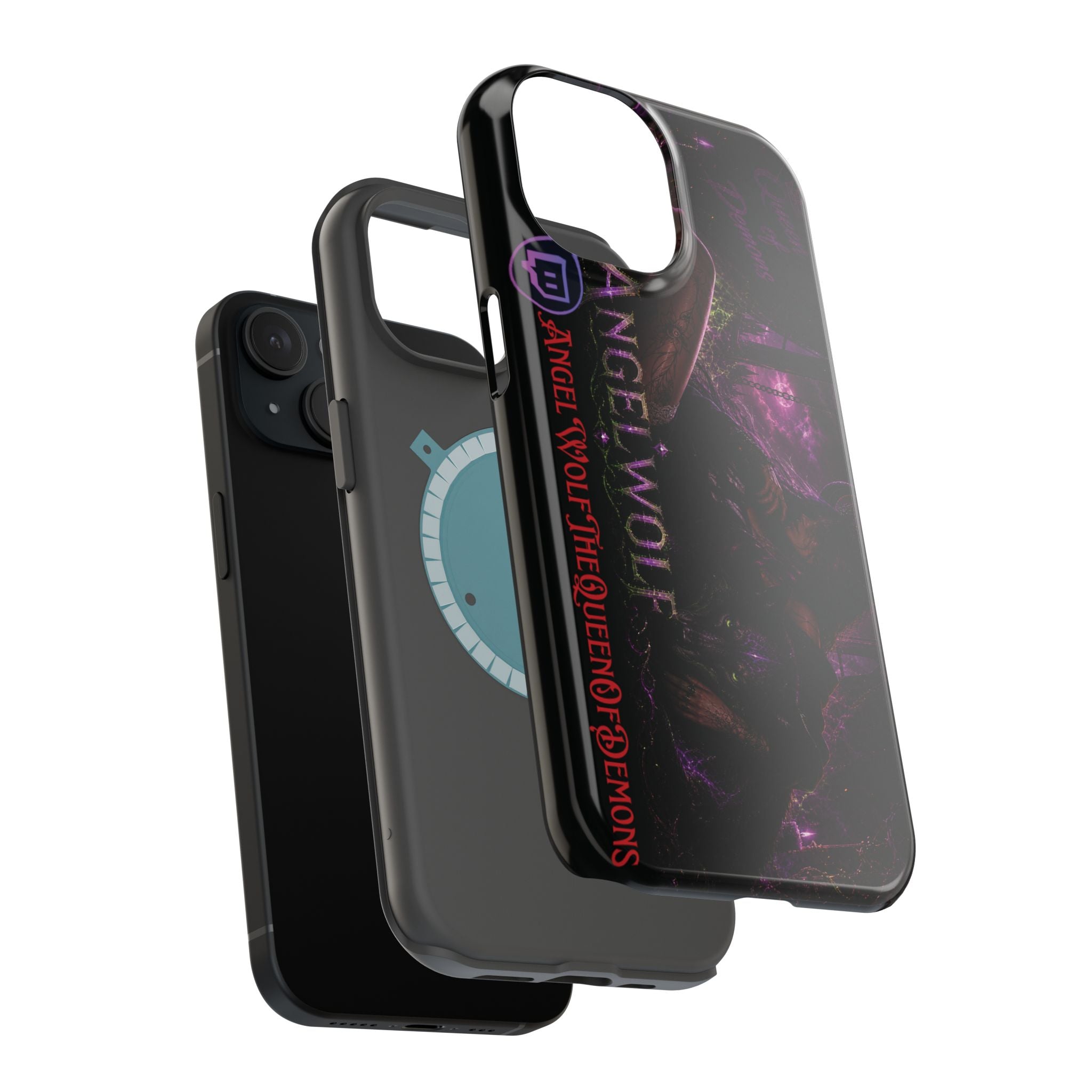 Phone Case — Dark Fantasy 'Angel Wolf' Magnetic Impact-Resistant Cover
