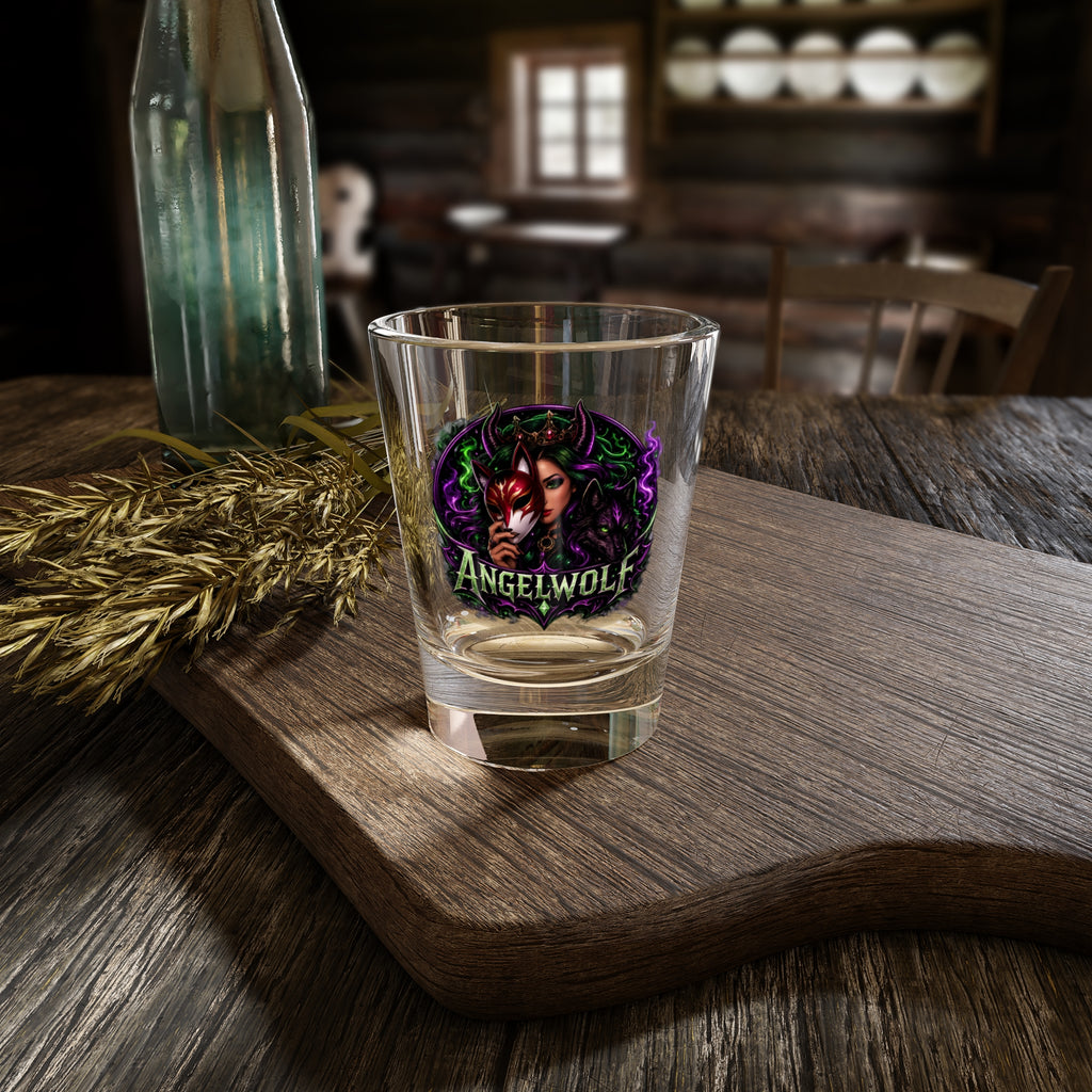 Angelwolf Logo Shot Glass – 1.5oz Collectible