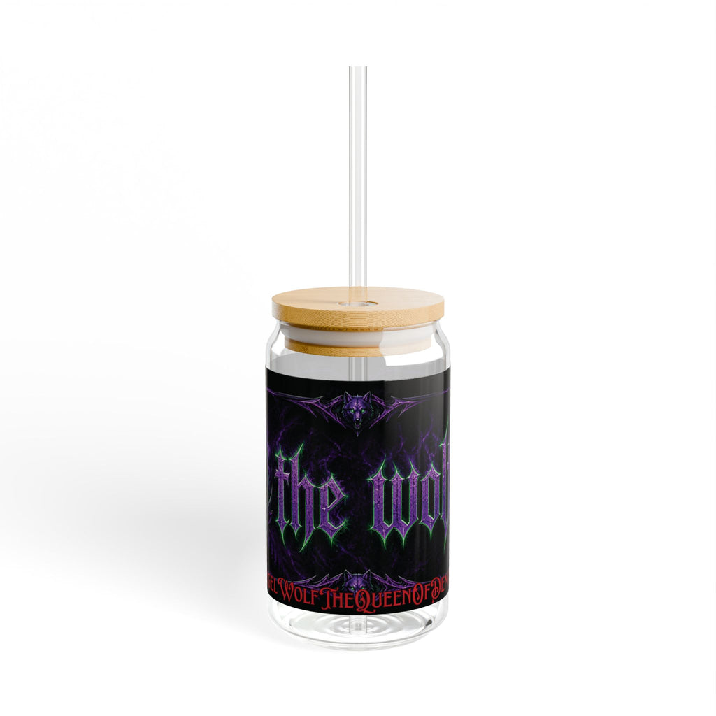 The Wolf Den Logo 16oz Sipper Glass