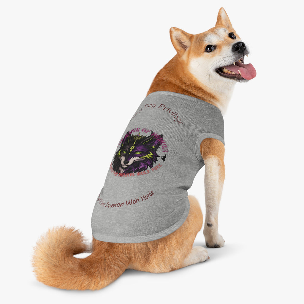 Demon Wolf Pet Tank Top – "Scary Dog Privilege" Gothic Pup Shirt