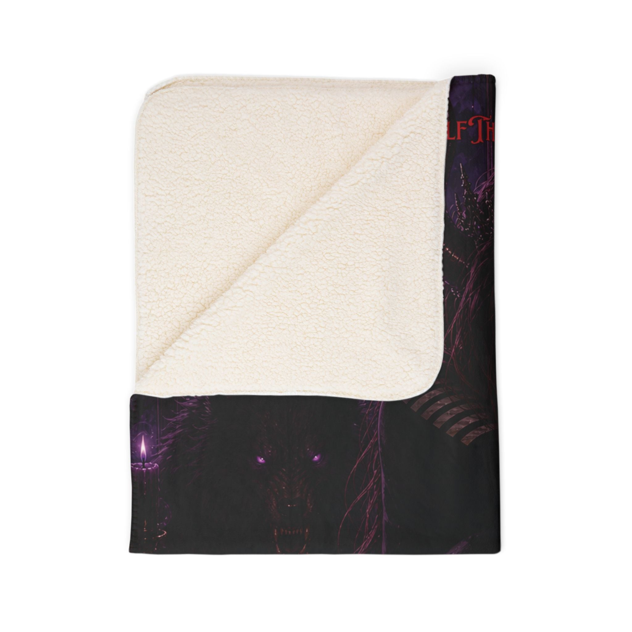 Sherpa Blanket — Dark Gothic 'Angeltwlf' Demon Queen Design