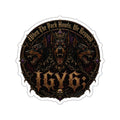 Die-Cut Sticker — IGY6;Triple-Headed Wolf Emblem (“When The Pack Howls, We Respond”)