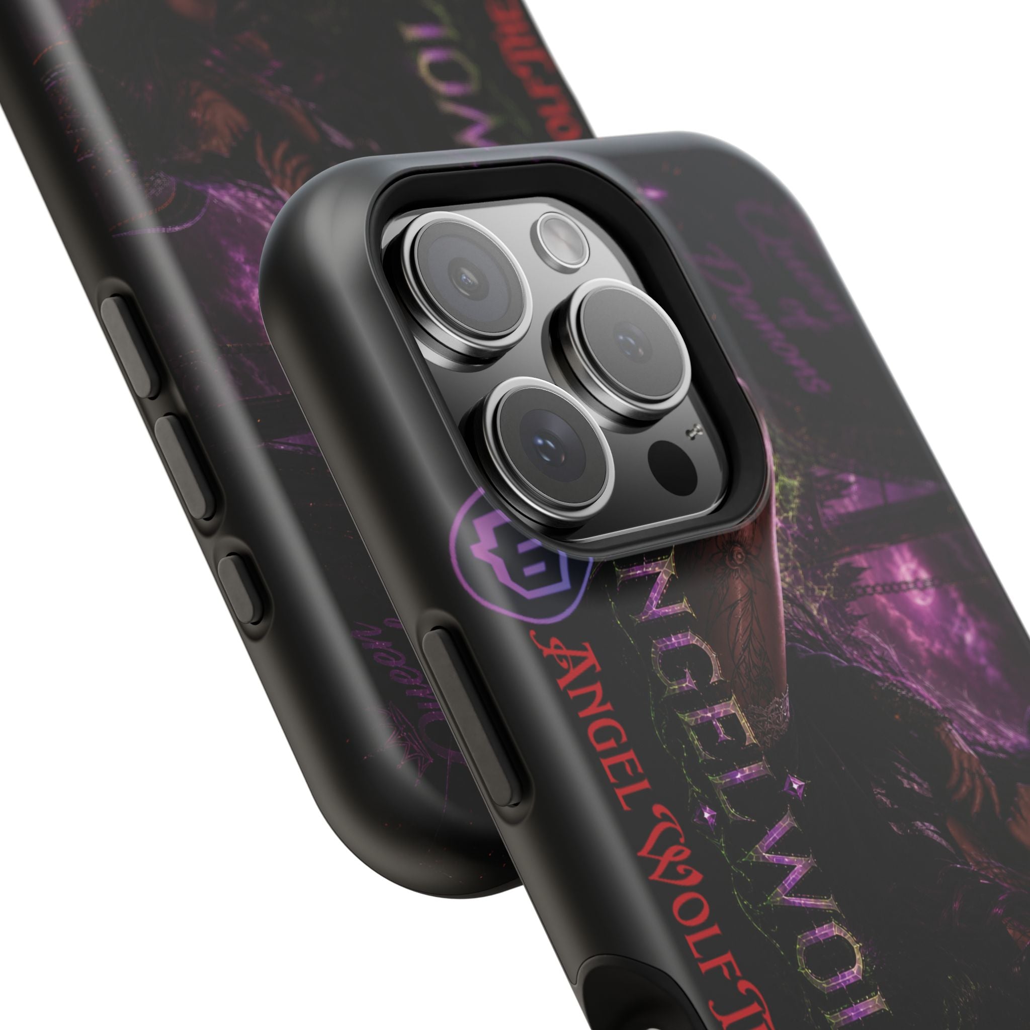 Phone Case — Dark Fantasy 'Angel Wolf' Magnetic Impact-Resistant Cover
