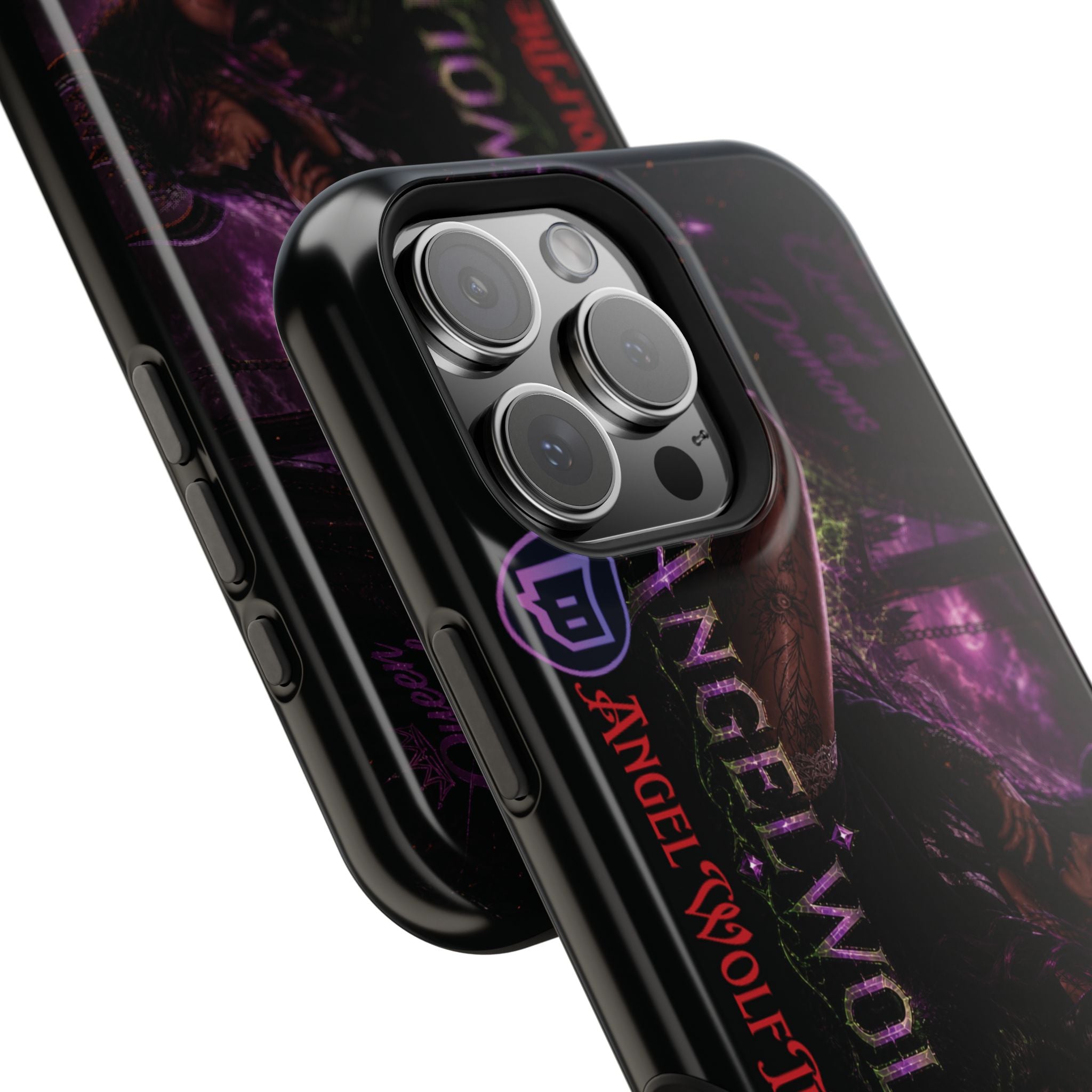 Phone Case — Dark Fantasy 'Angel Wolf' Magnetic Impact-Resistant Cover