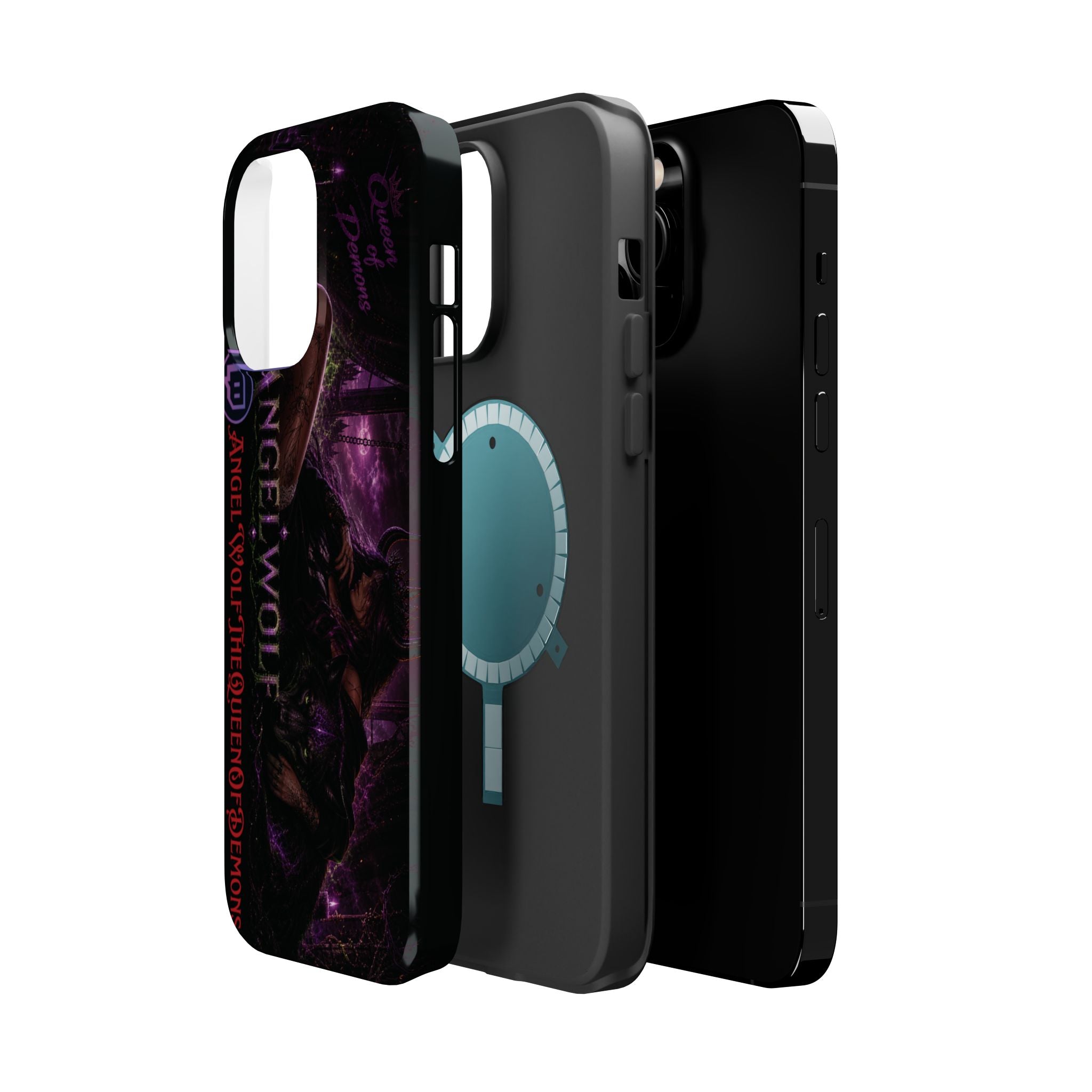 Phone Case — Dark Fantasy 'Angel Wolf' Magnetic Impact-Resistant Cover
