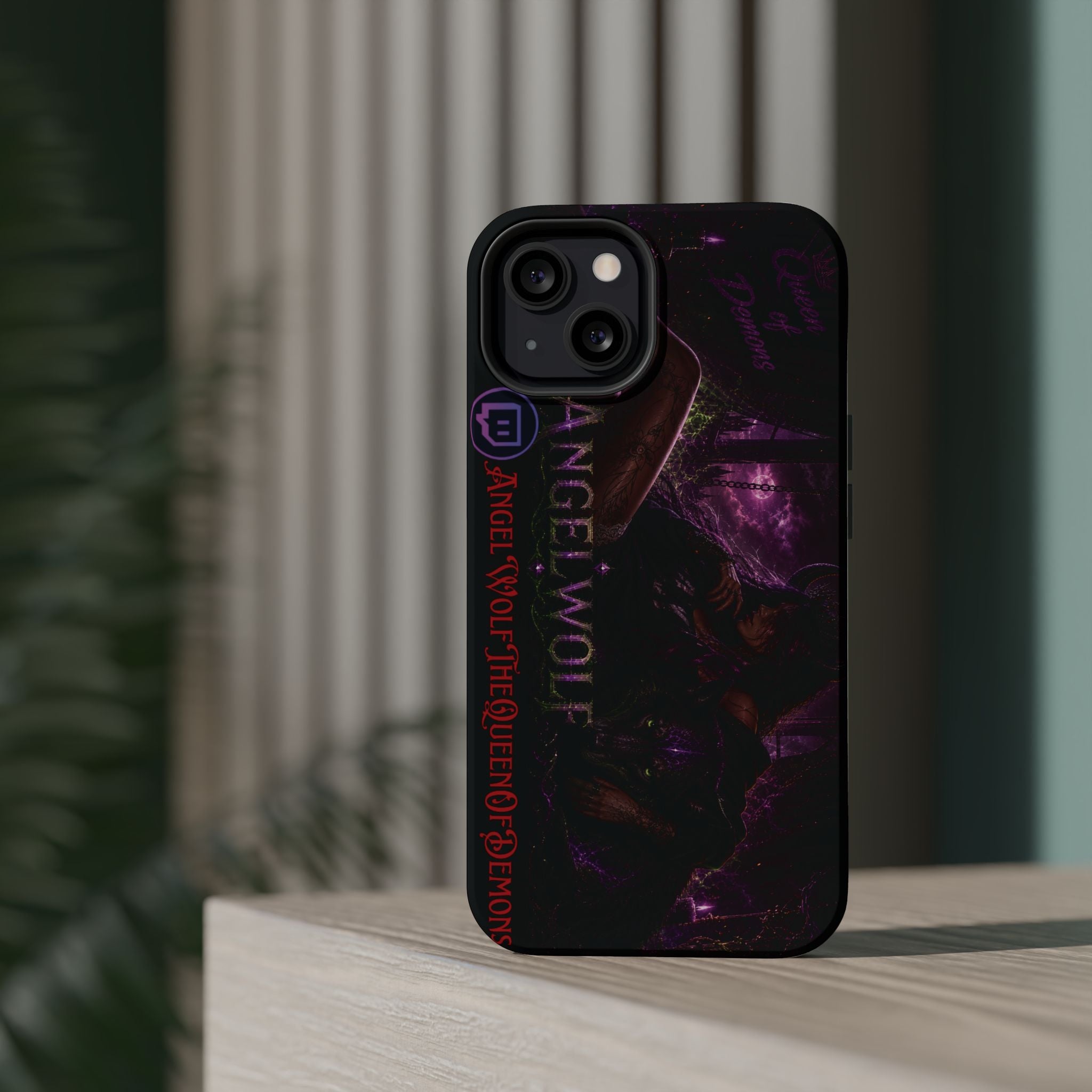 Phone Case — Dark Fantasy 'Angel Wolf' Magnetic Impact-Resistant Cover