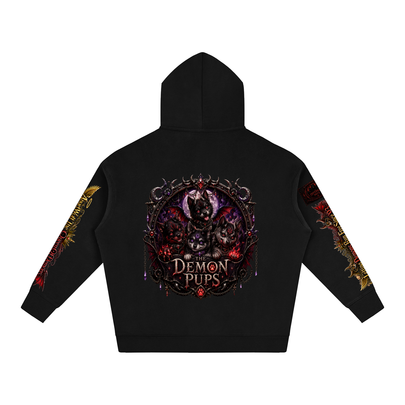 Oversize Demon Pup Ver. 2 - The Infernal Pack Fleeced Hoodie