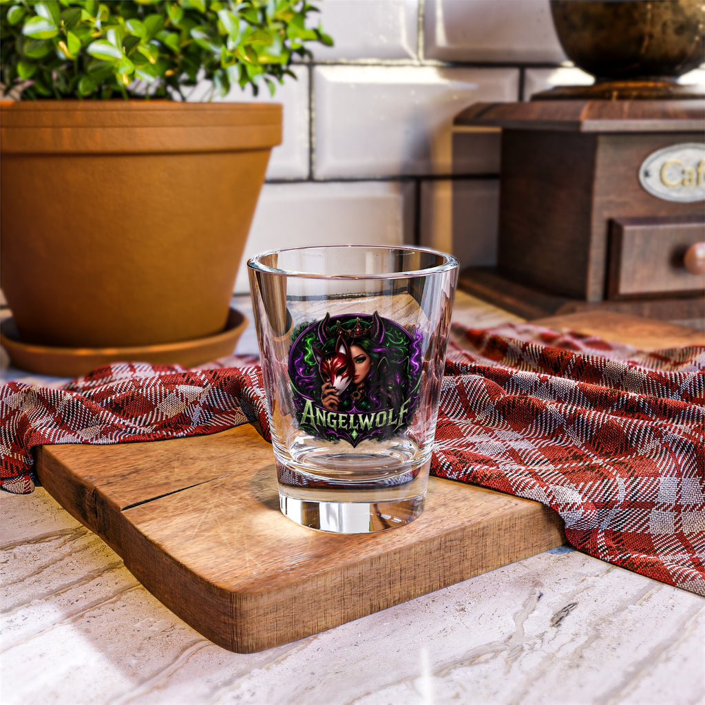 Angelwolf Logo Shot Glass – 1.5oz Collectible