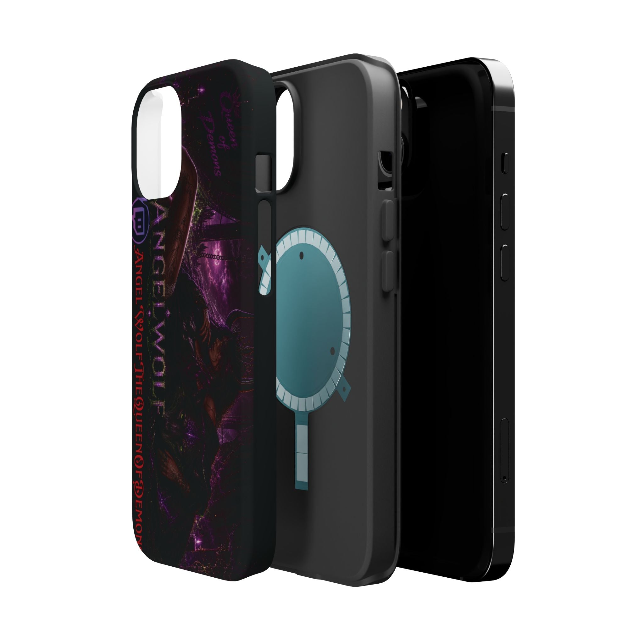 Phone Case — Dark Fantasy 'Angel Wolf' Magnetic Impact-Resistant Cover
