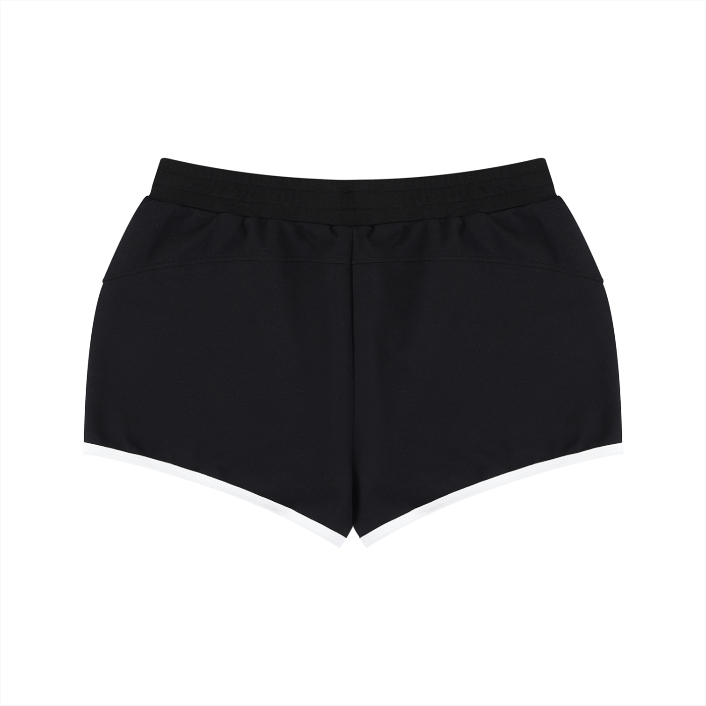 Women's Black, Red, and Gold Wolf Logo Retro Shorts "Since '93"