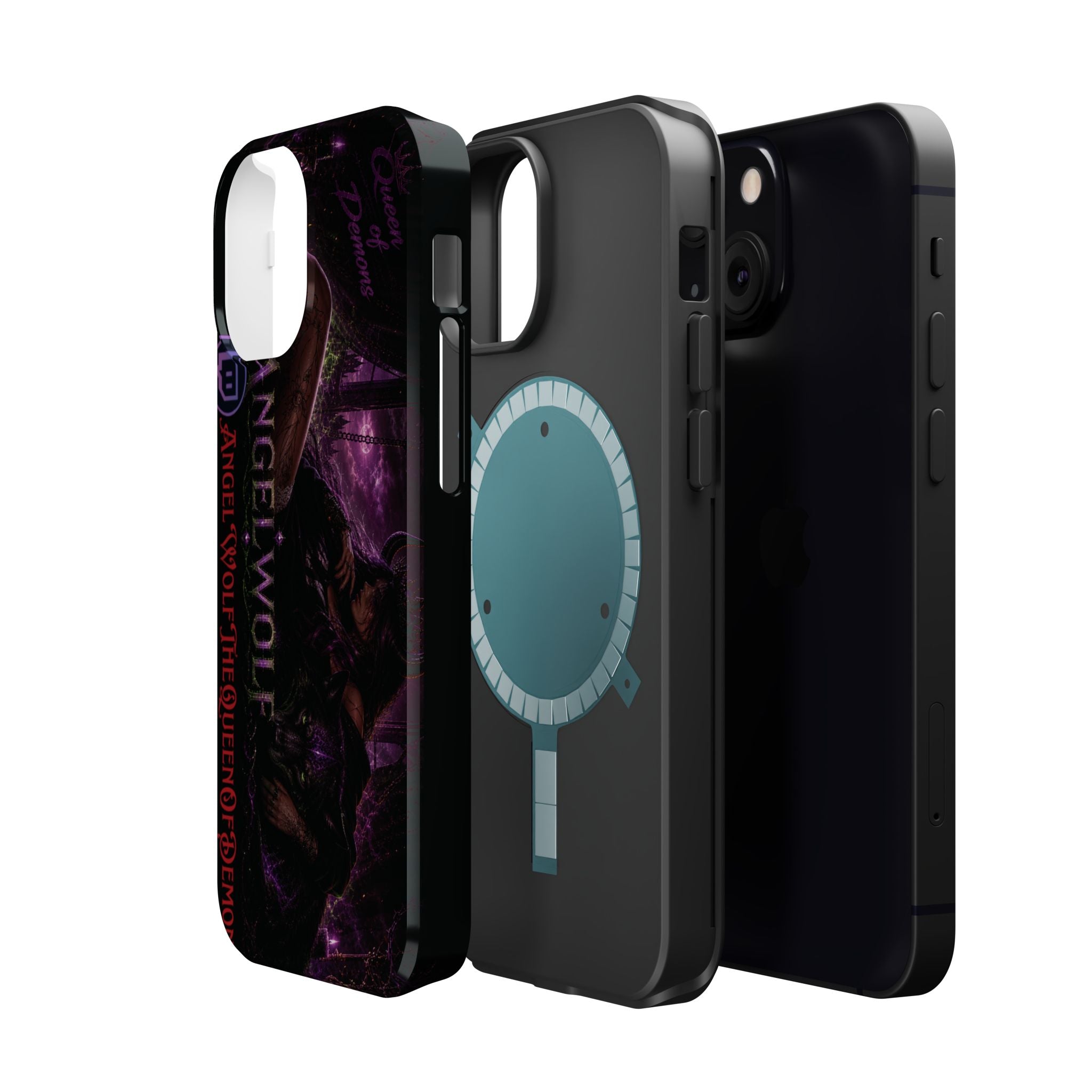 Phone Case — Dark Fantasy 'Angel Wolf' Magnetic Impact-Resistant Cover