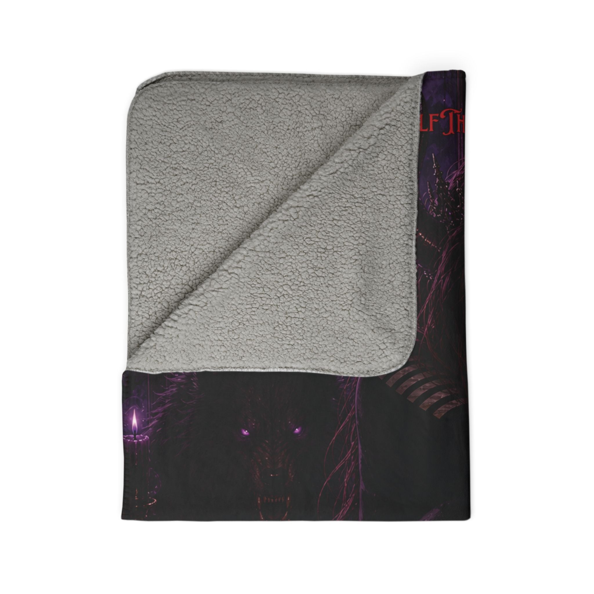 Sherpa Blanket — Dark Gothic 'Angeltwlf' Demon Queen Design
