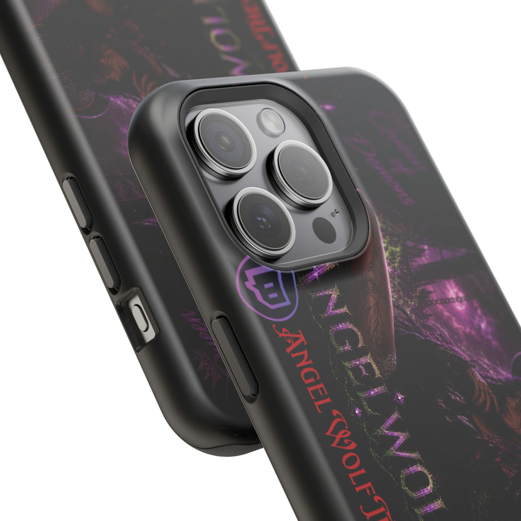 Phone Case — Dark Fantasy 'Angel Wolf' Magnetic Impact-Resistant Cover