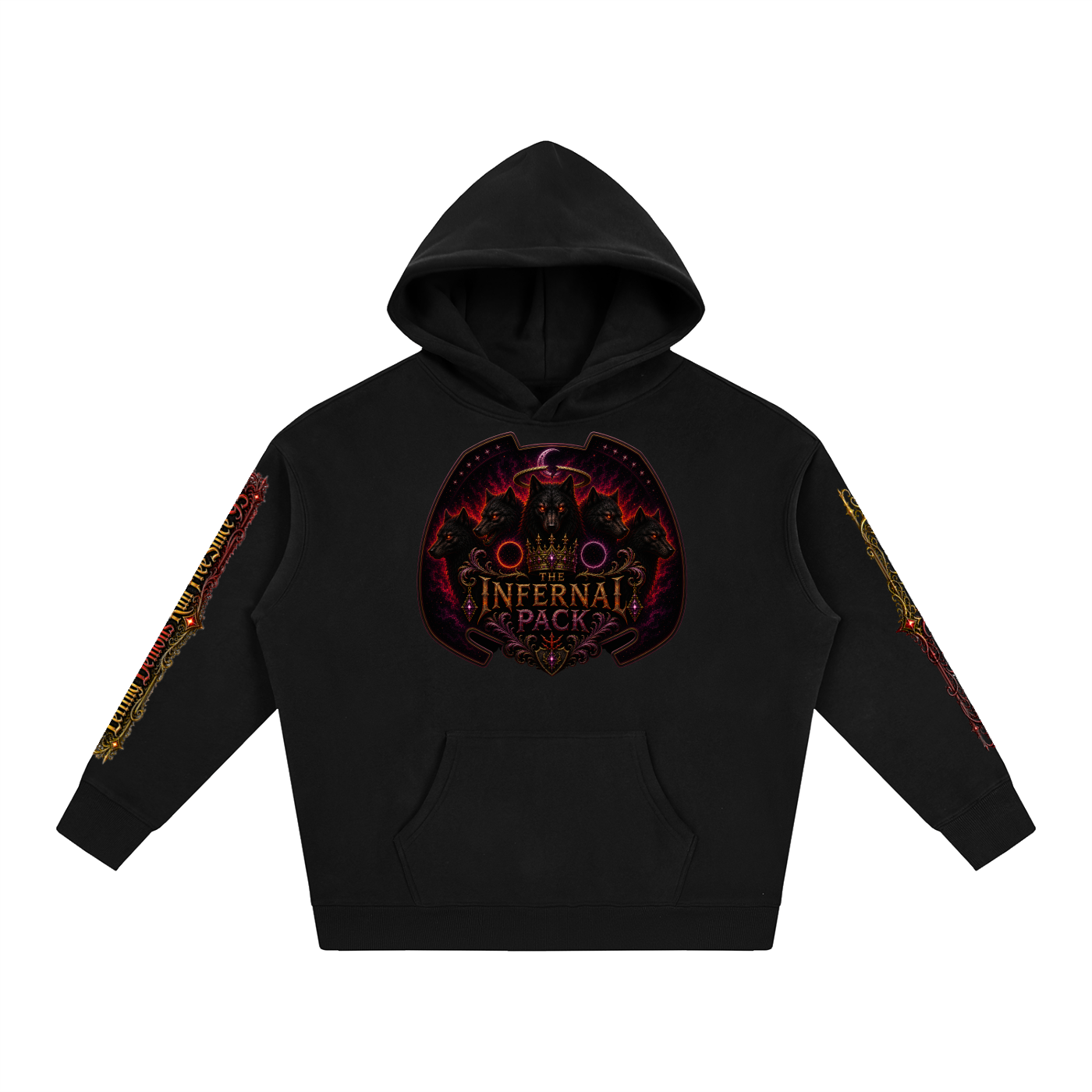 Oversize OG Demon Pup - The Infernal Pack Fleeced Hoodie