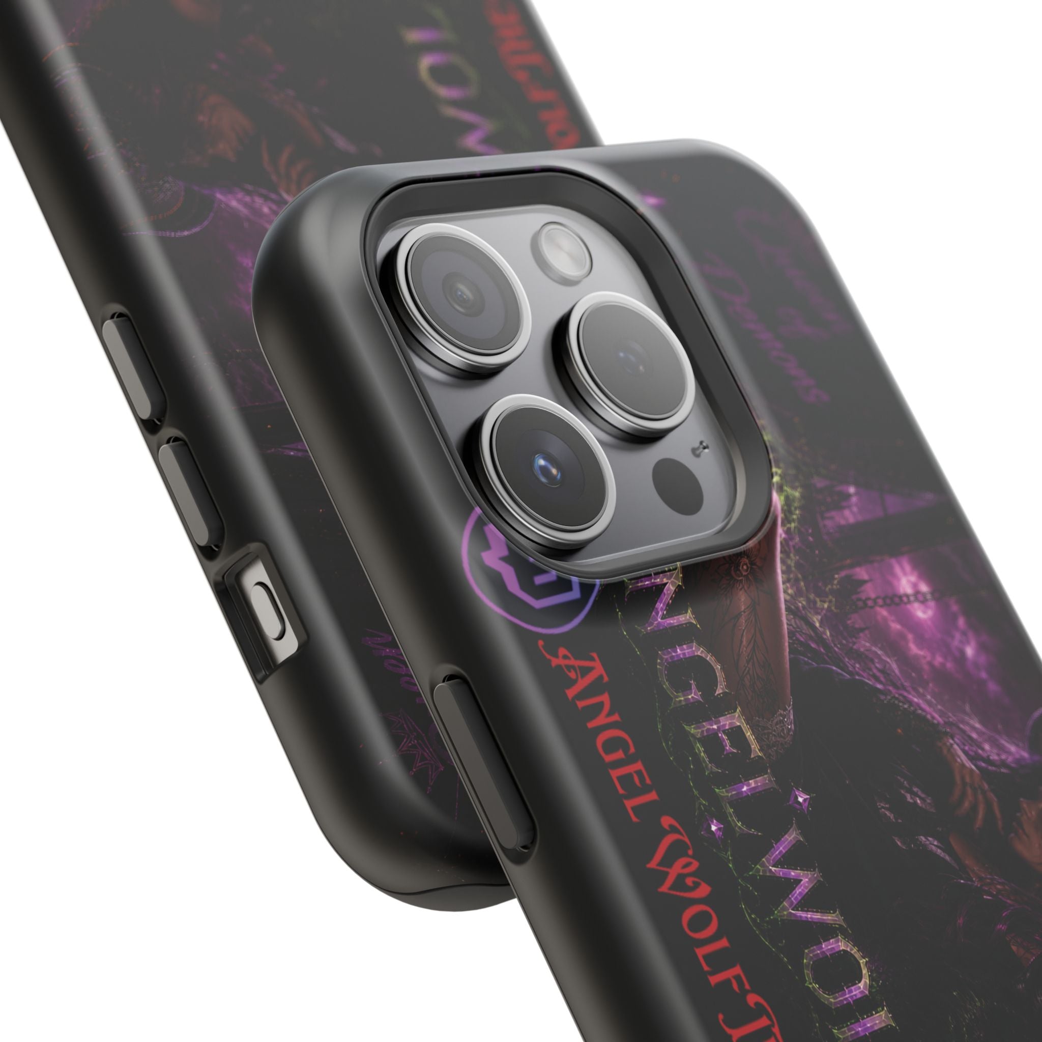 Phone Case — Dark Fantasy 'Angel Wolf' Magnetic Impact-Resistant Cover