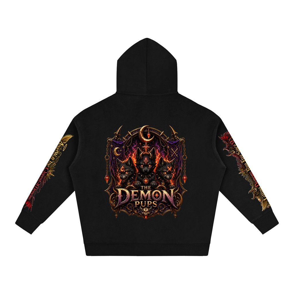 Oversize OG Demon Pup - The Infernal Pack Fleeced Hoodie
