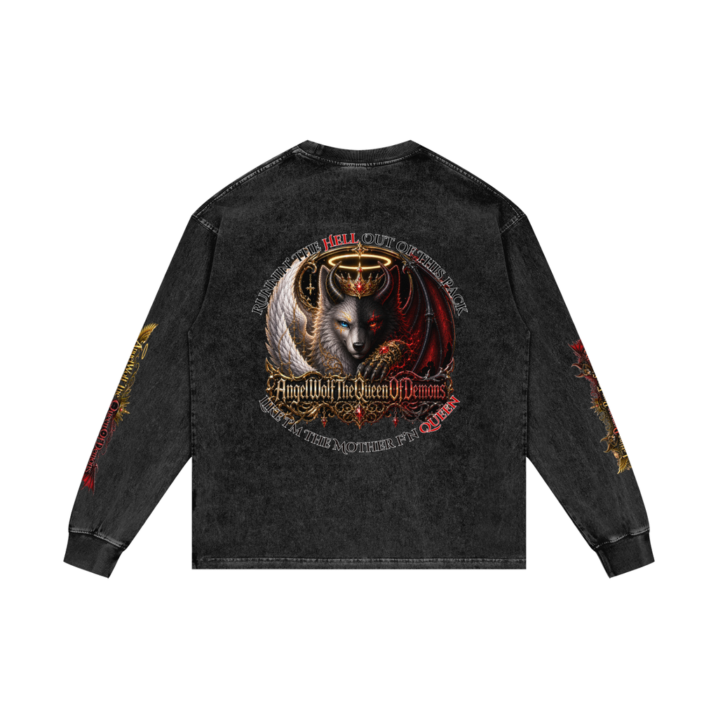 Mother F'n Queen Oversize Long Sleeve T-Shirt