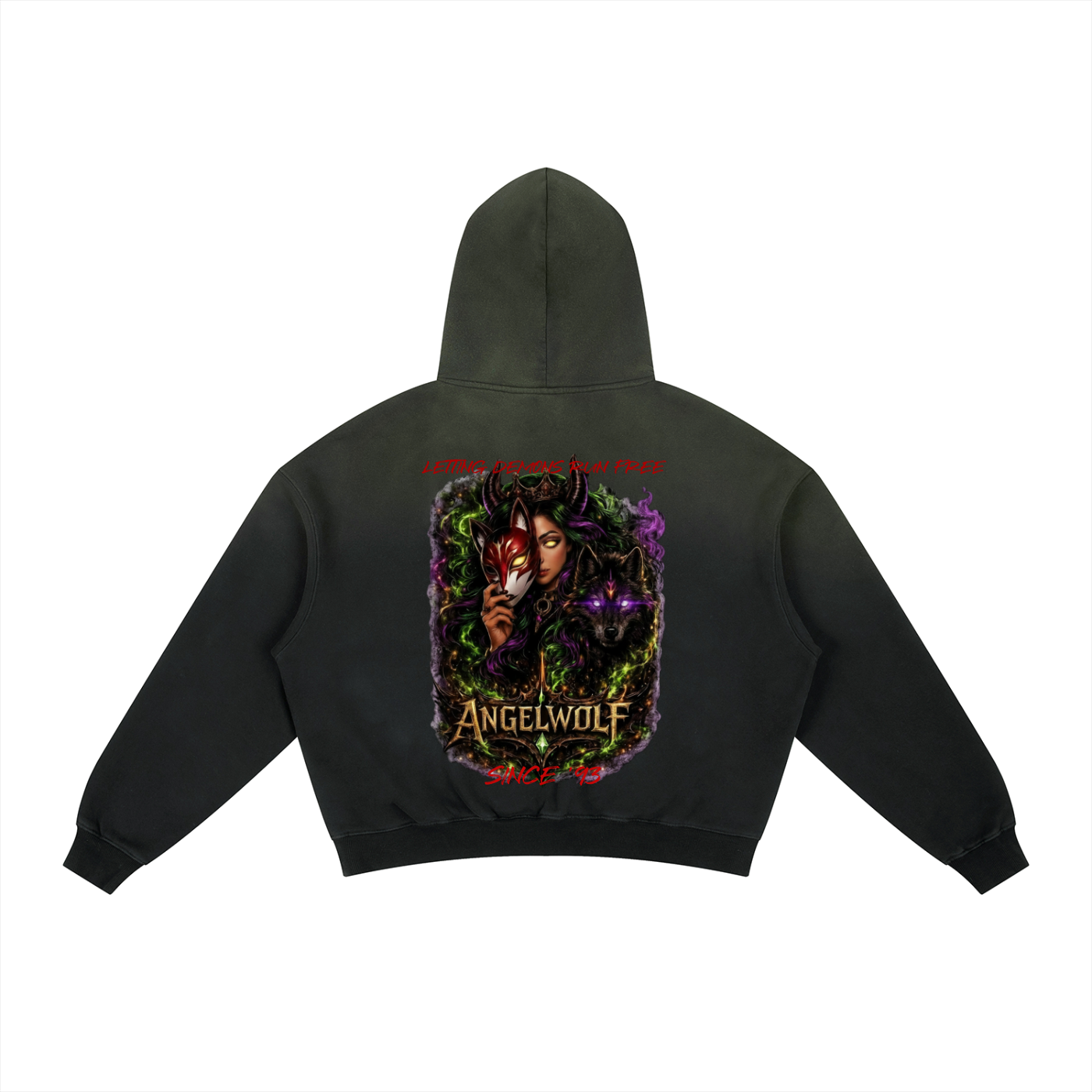 Unisex "Letting Demons Run Free" Logo Fleece Hoodie (The '93 Hoodie)