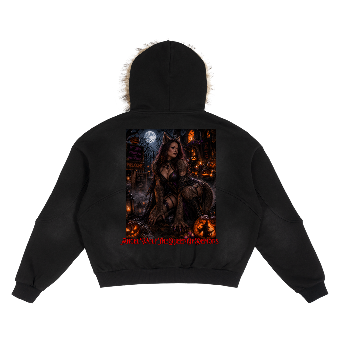 The WereWolf Faux Fur Unisex Zip Hoodie