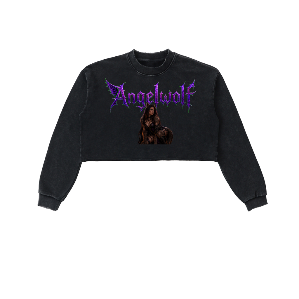 Women's Band Style Good Little Pup Cropped Sweatshirt