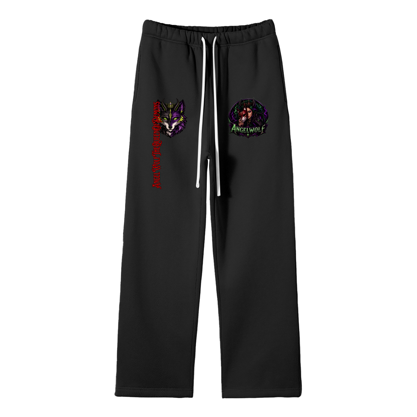Comfy Unisex Fleece Pants- Wolf and Logo