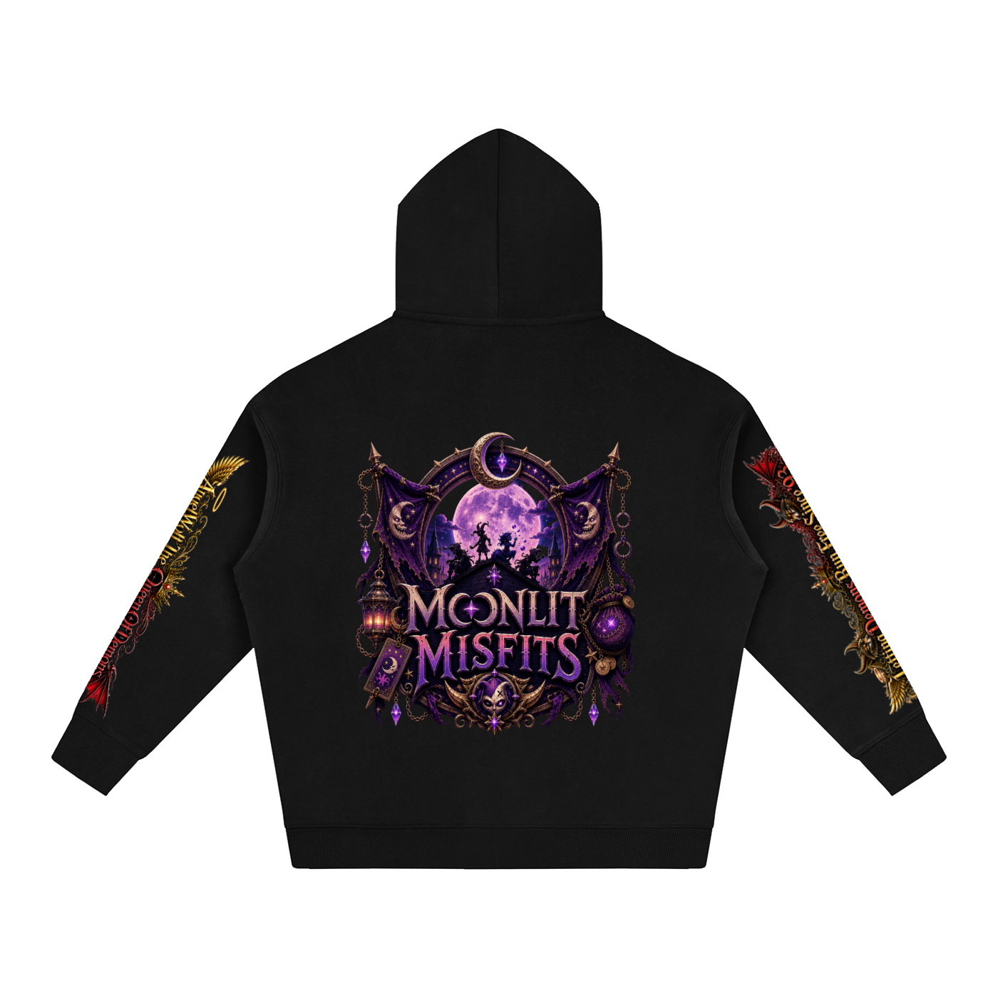 Oversize Moonlit Misfits OG - The Infernal Pack Fleeced Hoodie