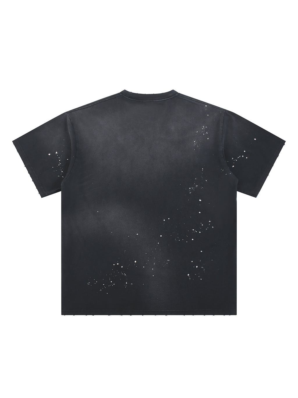 Unisex "Come Play" anime style logo Hand-Frayed Sunfade Paint Splatter T-Shirt